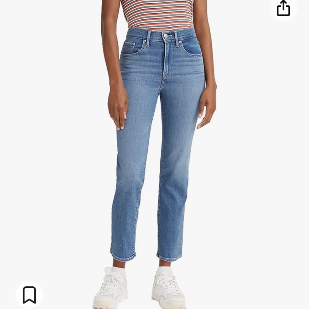 levi 724 high rise straight crop